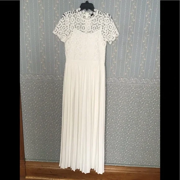 chinese dress ladies Christen Asymmetrical One-Shoulder White Lace Dress main image 1